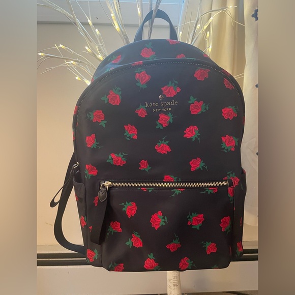 Kate Spade Medium Chelsea 🌹Rose Toss Nylon Dome Backpack 🎒 - Picture 12 of 12